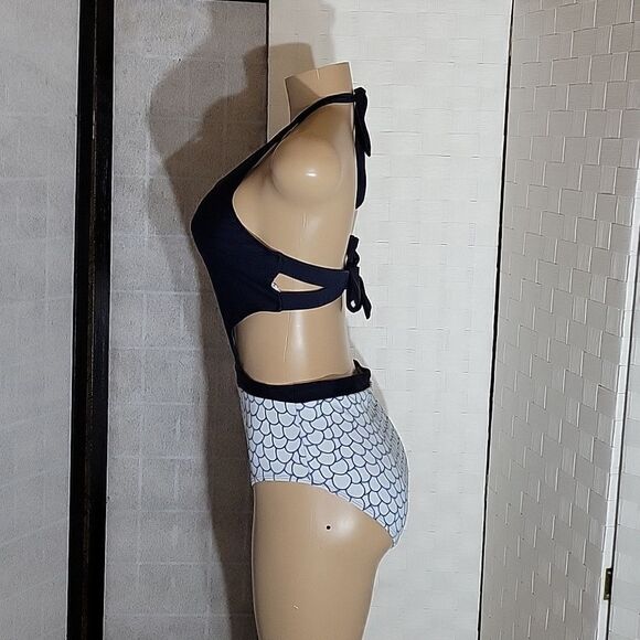 GABI NAVY SCALE PRINT ONE-PIECE SWIMSUIT - Picture 7 of 15